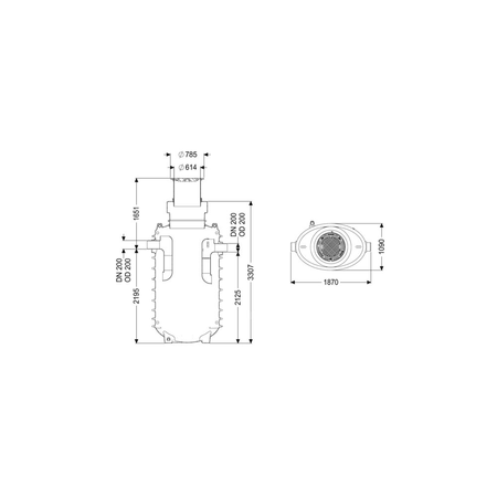 Separator tłuszczu EasyClean ground GW Direct-L NS12,5 170B