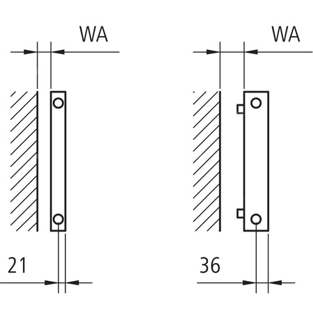 Grzejnik płytowy typ 11 KERMI HHN wym. 700 x 5800 mm, kolor biały, moc 6803 W