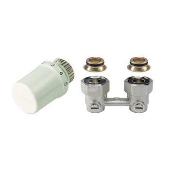 Zestaw do grzejników dolnozasilanych: głowica Thera-6 T3019 + zawór Verafix VK , kątowy, 3/4" V2496EX020A