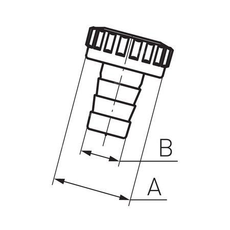 Końcówka do zaworu czerpalnego FERRO, 1/2'' (GZ x przyłącze do węża)