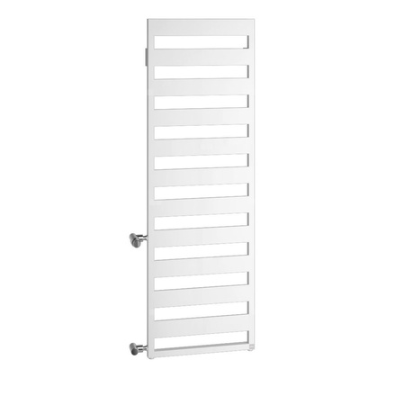 Grzejnik dekoracyjny Kermi Casteo-D 1261x500x30 srebro bł., prawy, rozstaw przyłączy 900