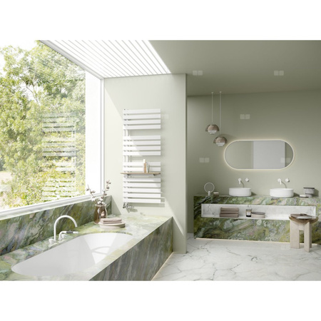 Grzejnik Grzej. Kermi®Credo®Half®flat 1000x600x37, srebro błyszczące, prawy