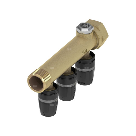 Rozdzielacz hydrauliczny TECE logo mosiądz GZ x GW 3/4'', odgałęzień: 3 (DN16)