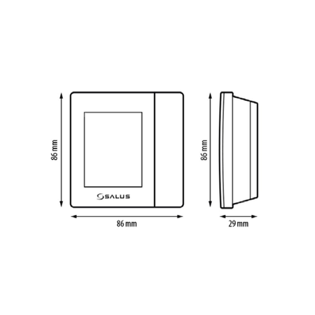 Regulator temperatury SALUS VS20WRF bezprzewodowy Zigbee z wyświetlaczem, montaż natynkowy