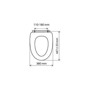 Deska sedesowa MDF, aksamitny dąb