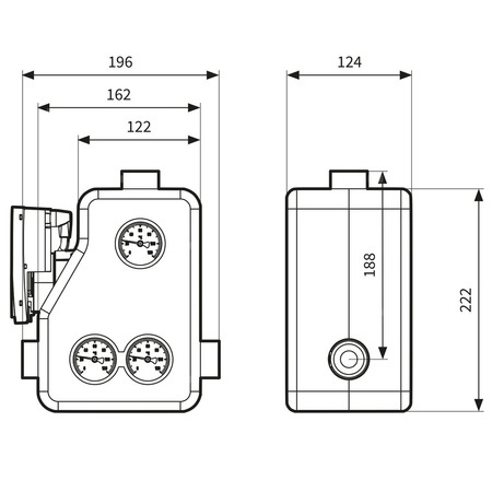 Grupa pompowa AFRISO RTA 45 GW 1'' x 1'', z zaworem termostatycznym, z izolacją