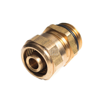 Śrubunek TECE flex dwuczęściowy, mosiądz, 20 mm x 1/2'' (zz x GZ)