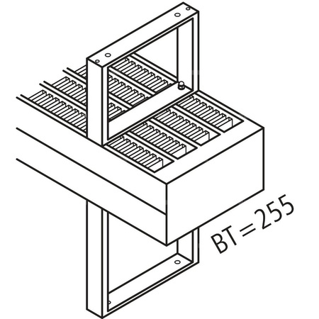 Konwektor Kermi V-Konvektor Typ54 BH140x255x2600mm QN3864, weiß, 6 bar, m. Abd., Vent. re