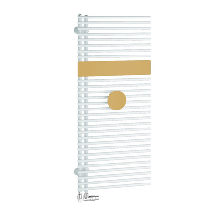 Grzejnik Kermi®Credo®Half®round 1000x600x46, RAL9016/drewno,prawa strona