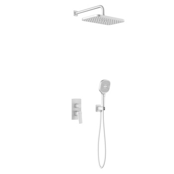 Zestaw natryskowy Malaga, podtynkowy, white