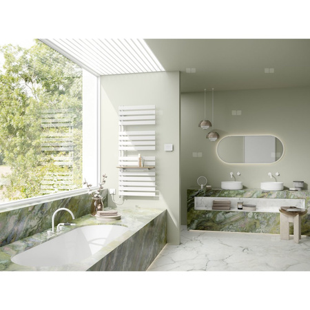 Grzejnik G.ła.Kermi®Credo®Half®flat-E,1800x600x37, max.P800, srebro bł.,WRX RAL9003, lewy,SKI