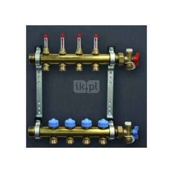 Pakiet rozdzielacz HKV 7 z przepływomierzami, zawory + końcowki