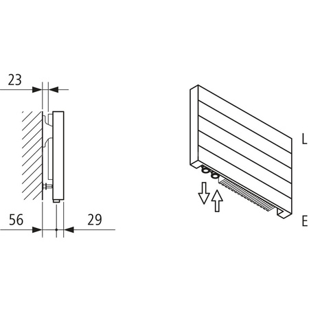 Grzejnik płytowy typ 11 KERMI HHN wym. 560 x 5400 mm, kolor biały, moc 4196 W