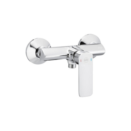 Bateria natryskowa ścienna KFA Armatura AGAT, kolor chrom