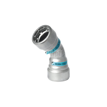 Łuk 45' SANHA Heavy Steel Press, stal (cynk/nikiel), 1'' (zw x zw)