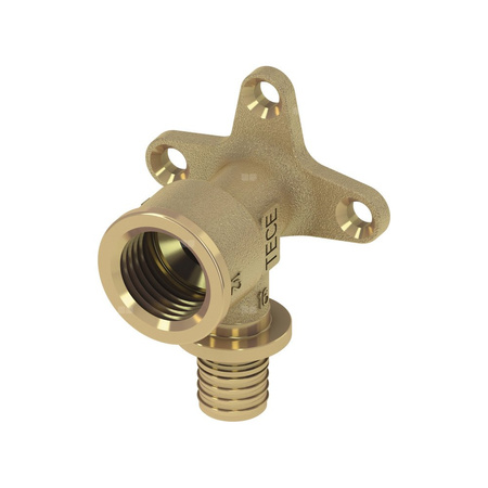 Kolano naścienne 90' TECE flex, mosiądz, 14 mm x 1/2'' (zz x GW)