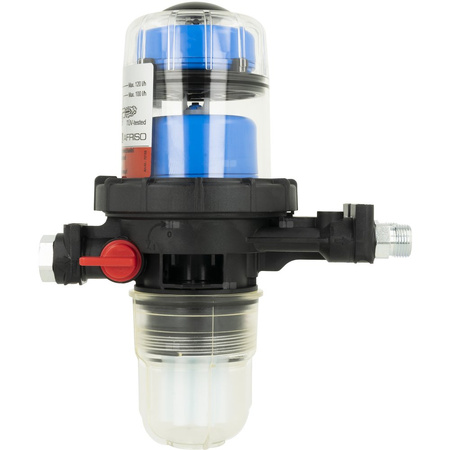 Filtr olejowy AFRISO FloCo-Top-1C Si zintegrowany z odpowietrznikiem fi 3/8'' x 3/8'' GW x GZ, z wkładem plastikowym, maks. przepływ 100 l/h