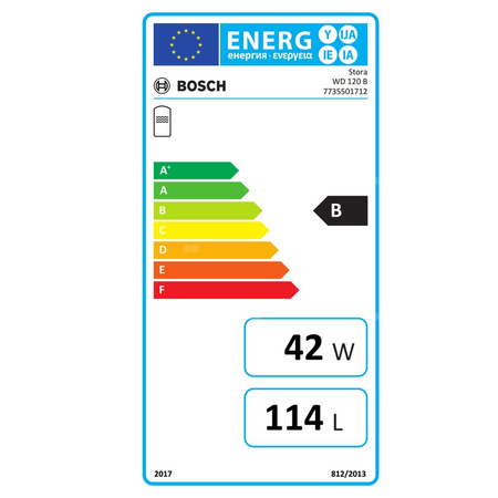 Zasobnik ciepłej wody użytkowej WD120B** stojący prostopadłościenny emaliowany (biały)