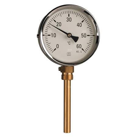 Termometr bimetaliczny AFRISO BiTh I, D201 fi 160 mm -20…60'C tuleja 150 mm połączenie rad