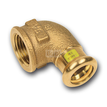 Kolano 90' SANHA Press Gas, Cu, 22 mm x 1/2'' (zw x GW)