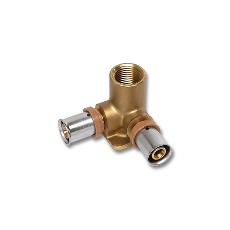 Trójnik SANHA 3fit Press pb-free brąz 20 mm x 1/2'' x 16 mm (zz x GW x zz)