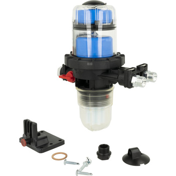 Filtr olejowy AFRISO FloCo-Top-1C Si zintegrowany z odpowietrznikiem fi 3/8'' x 3/8'' GW x GZ, z wkładem plastikowym, maks. przepływ 100 l/h