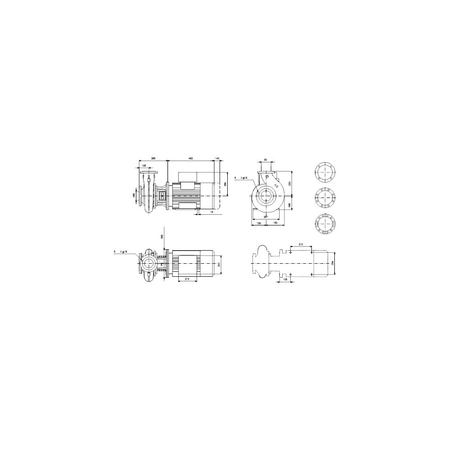 Jednostopniowa pompa monoblokowa z wlotem osiowym NB 80-160-147-127AAF2AESBQQENW1