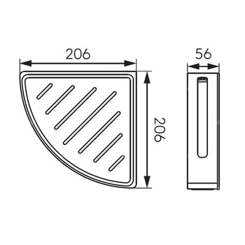 EMOTION półka narożna na kosmetyki, biały