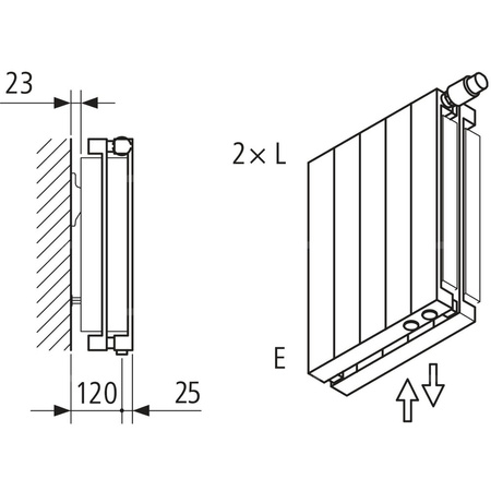 Grzejnik płytowy typ 22 KERMI V-HVV wym. 1400 x 1190 mm, kolor biały, moc 3777 W
