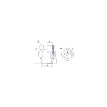 Śrubunek RUMET o-ring mosiądz 3/4'' x 3/4'' (gw x gz), z uszczelką