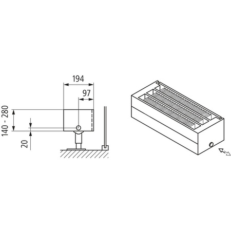 Konwektor Kermi Kon m. Str. Typ33 BH140x194x4400mm QN5038, weiß, 6bar, o. Abd., AB Uni.