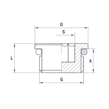 Korek RUMET mosiądz 1/2'' na imbus