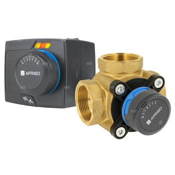 Zawór obrotowy trójdrogowy AFRISO ARV 386 Vario ProClick, mieszający, Siłownik elektryczny ARM 343, DN 40