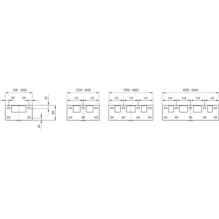 Ściana grzewcza Kermi Heizwand HHN Typ20 BH1190x72x2000 QN3522, weiß, 6bar, o. Abd, AB 12