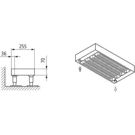 Konwektor Kermi Konvektor Typ54 BH280x255x800mm QN1916, weiß, 6bar, o. Abd, AB Uni