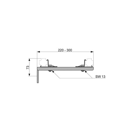 TECEprofil - mocowanie podwójne długie
