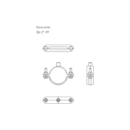 Obejma masywna DN 2 (58-61mm) DN2