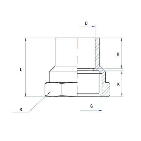 Mufa lut RUMET Mosiądz 1/2'' x 22 mm (GW)