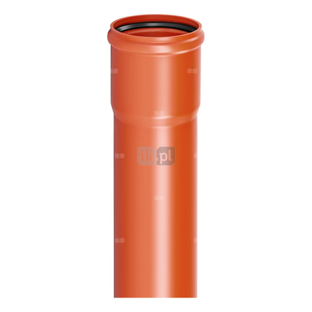 Rura kanalizacyjna zewnętrzna pvc-u MAGNAPLAST KGEL 315 x 3000 x 9.2 z kielichem wydłużonym lita pomarańczowa, klasa C - SN 8