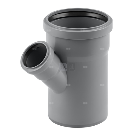 Trójnik MAGNAPLAST HT PLUS HTEA 45' PP DN 75 x DN 50 x DN 75 (ww x ww x wz), kolor szary