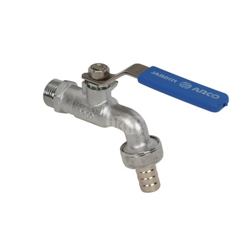 Zawór kulowy ARCO JARDIN stal nierdzewna czerpalny 3/4'' GZ kątowy, uchwyt: dźwignia chrom