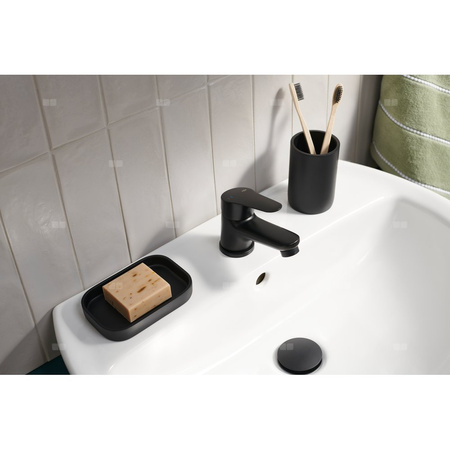 Bateria SPARC umywalkowa, stojąca ze spustem typu kilk-klak, black