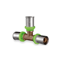 Trójnik QIK Zaprasowywany II mosiądz 32 mm (złącze zaprasowywane)