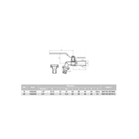 Zawór kulowy VALVEX Oligo mosiądz niklowany czerpalny, PN10 3/4'' GZ x złączka do węża, uchwyt: dźwignia