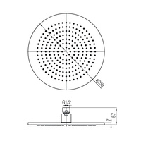 DIONE Głowica prysznicowa ROSE GOLD fi250