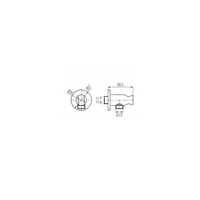 ROUND PLUS Przyłącze kątowe ROSE GOLD