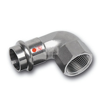 Kolano 90' SANHA NiroTherm Industry, stal nierdzewna, 35 mm x 1/2'' (zw x GW)