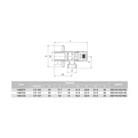 Zawór wodny VALVEX Strit GZ 1/2'' x GZ 3/8''