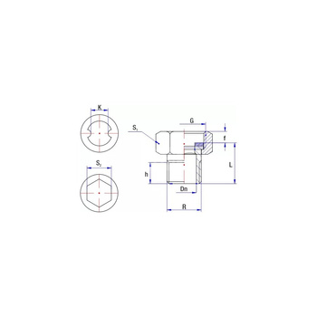 Półśrubunek redukcja RUMET fibra mosiądz 1 1/4'' x 1'' (gw x gz), z uszczelką, 30.5 mm