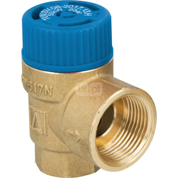 Zawór bezpieczeństwa AFRISO MSW sprężynowy mosiądz 8 bar GW x GW 1/2'' x 3/4''